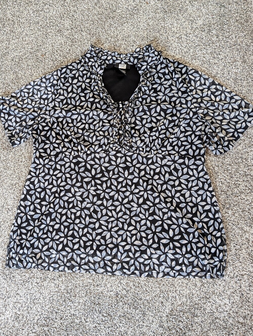 Studio 1940 18/20 Plus Black & White Blouse